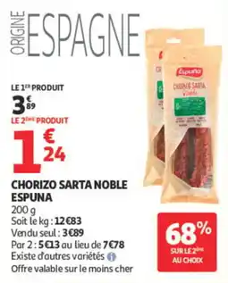 Auchan Espuna Chorizo Sarta Noble offre