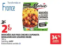 Auchan Marie Bouchées aux pois chiches caponata offre