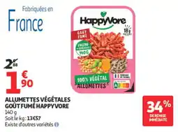 Auchan HappyVore Allumettes végétales offre