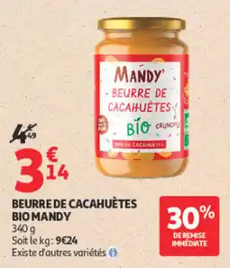 Auchan MANDY BEURRE DE CACAHUÈTES offre