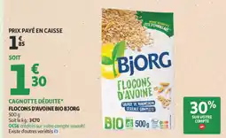 Auchan Bjorg Flocons d'avoine offre