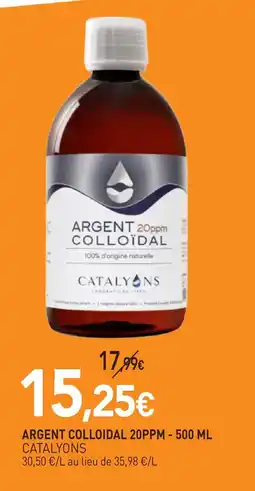 naturéO Catalyons argent colloïdal 20ppm - 500 ml offre
