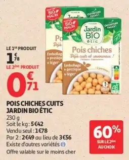 Auchan Jardin Bio Étic Pois chiches offre