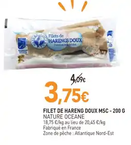 naturéO Nature oceane filet de hareng doux msc - 200 g offre