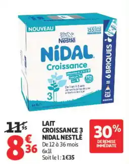 Auchan NIDAL LAIT CROISSANCE 3 offre