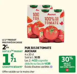 Auchan Auchan Pur jus de tomate offre