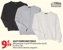 Auchan INEXTENSO GILET FEMME offre