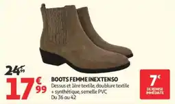 Auchan INEXTENSO BOOTS FEMME offre