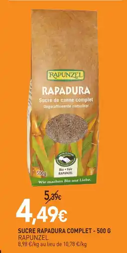 naturéO Papunzel sucre rapadura complet - 500 g offre