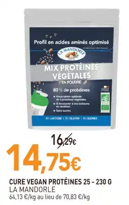 naturéO La mandorle cure vegan protéines 25 - 230 g offre