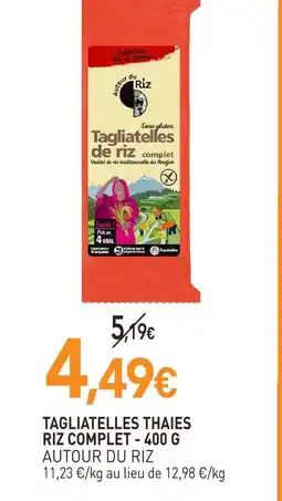 naturéO Autour du riz tagliatelles thaies riz complet - 400 g offre
