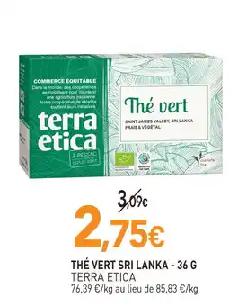 naturéO Terra etica thé vert sri lanka - 36 g offre