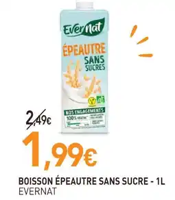 naturéO Evernat boisson épeautre sans sucre - 1l offre