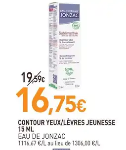 naturéO Eau de jonzac contour yeux/lèvres jeunesse offre