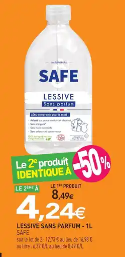 naturéO Safe lessive sans parfum - 1l offre