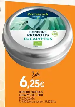 naturéO Dietaroma bonbons propolis eucalyptus - 50 g offre