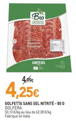 naturéO Golfera golfetta sans sel nitrité - 80 g offre