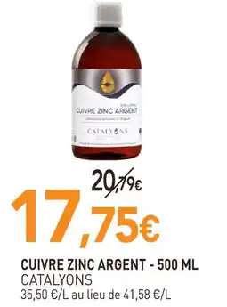 naturéO Catalyons cuivre zinc argent offre