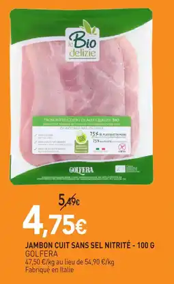 naturéO Golfera jambon cuit sans sel nitrité - 100 g offre