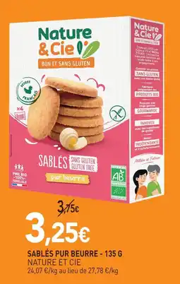 naturéO Nature et cie sablés pur beurre - 135 g offre
