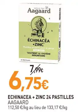 naturéO Aagaard echinacea + zinc 24 pastilles offre