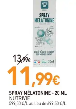 naturéO Nutrivie spray mélatonine - 20 ml offre