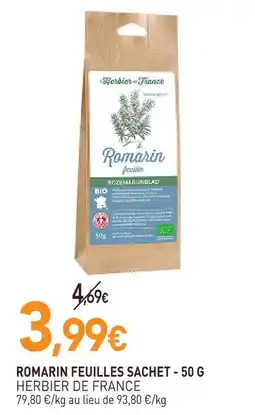 naturéO Herbier de france romarin feuilles sachet - 50 g offre