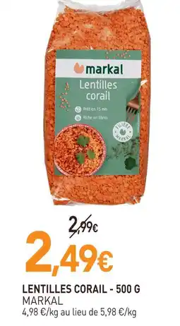 naturéO Markal lentilles corail offre