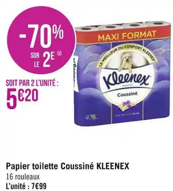Géant Casino Kleenex papier toilette coussiné offre