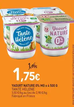 naturéO Tante helene yaourt nature 0% mg offre