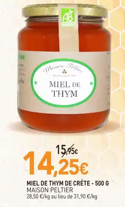 naturéO Maison peltier miel de thym de créte - 500 g offre