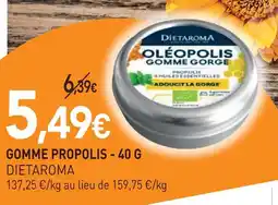naturéO Dietaroma gomme propolis offre