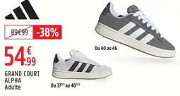 Intersport Adidas grand court alpha adulte offre