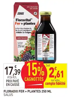 naturéO Salus floradix fer + plantes offre