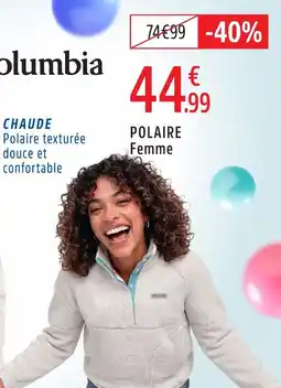 Intersport Columbia polaire femme offre