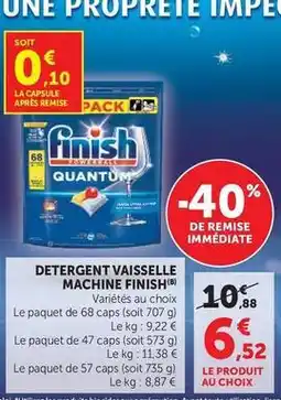 Hyper U Finish - detergent vaisselle machine offre