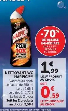 Hyper U Harpic - nettoyant wc offre