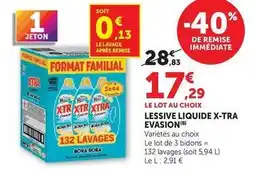 Hyper U X-tra - lessive liquide evasion offre