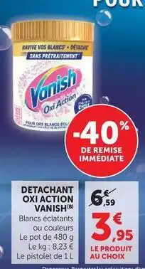 Hyper U Vanish - detachant oxi action offre