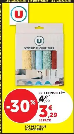 Hyper U U - lot de 5 tissues microfibres offre