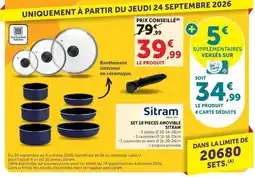 Hyper U Sitram - set 10 pieces amovible offre