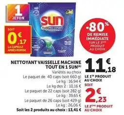 Hyper U Sun - nettoyant vaisselle machine tout en 1 offre