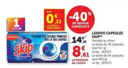 Hyper U Skip - lessive capsules offre
