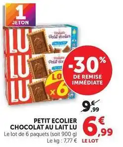 Hyper U Lu - petit ecolier chocolat au lait offre