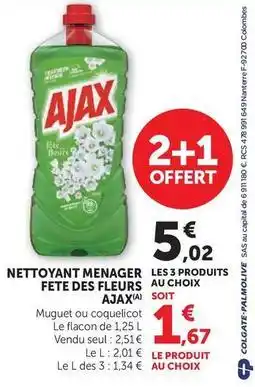 Hyper U Ajax - nettoyant menager fete des fleurs offre