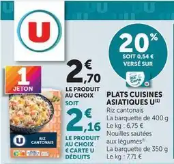 Hyper U U - plats cuisines asiatiques offre