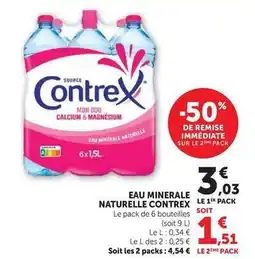 Hyper U Contrex - eau minerale naturelle offre
