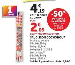 Hyper U Cochonou - saucisson offre