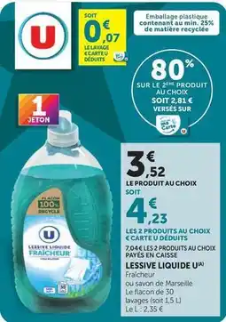 Super U U - lessive liquide offre