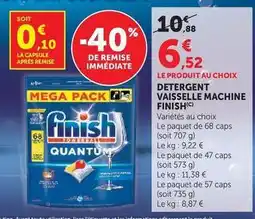 Super U Finish - detergent vaisselle machine offre